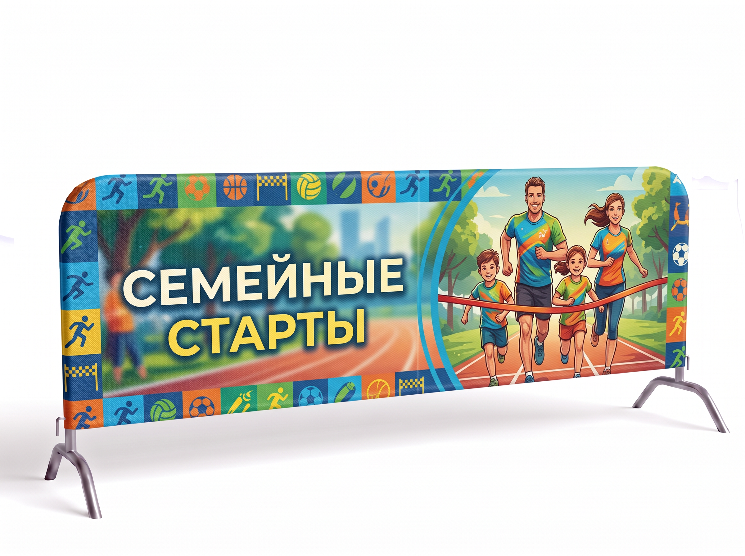 Чехол на фан барьер с логотипом
